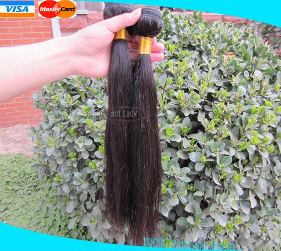 100% Unprocessed Brazilian Virgin Hair  Extension Silky Straight hair style can be dyed any color