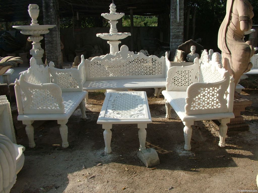 Traditional Carved Marble Furniture