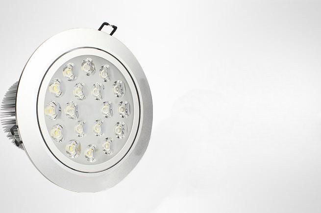 Wholesale - LED Lamp Round LED Downlight 18W Aluminium LED light Warm White Cold downligt lamp 100% Ture Waltage