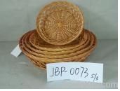 whole willow/wicker plate s/5
