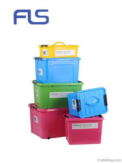 Large plastic containers with handle and wheel