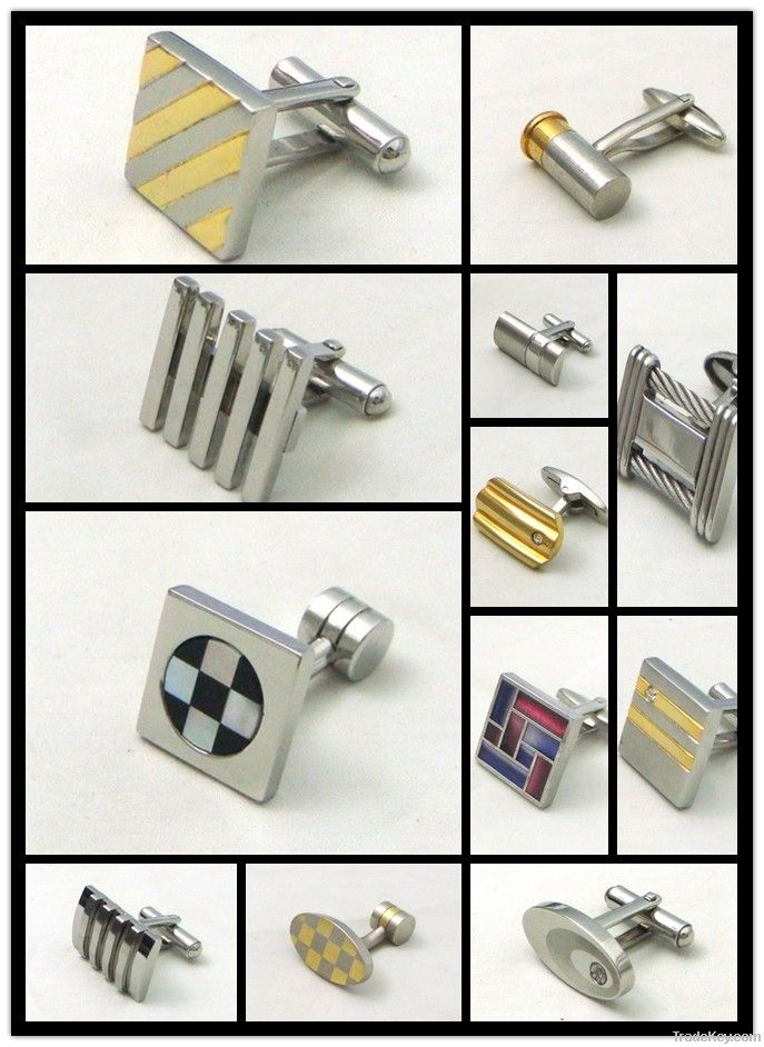 Fashion new design China wholesale cufflinks stainless steel