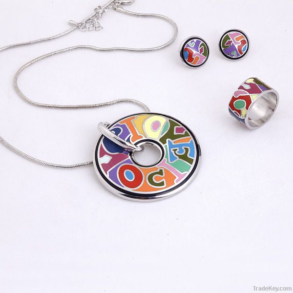 newest design Russian enamel jewelry set