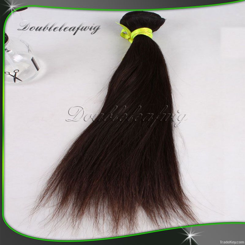 Wholesale indian remy hair natural color silk straight machine weft