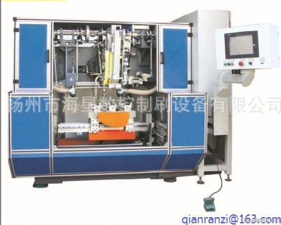 5 axis 3 head drilling and tufting machine