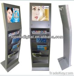 19" stand alone lcd advertising kiosk, free standing , ad