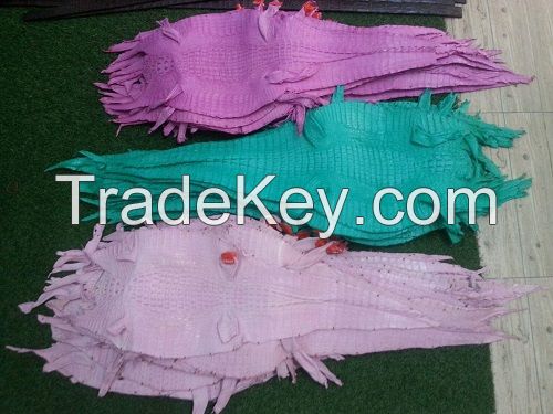 Real crocodile leather skins