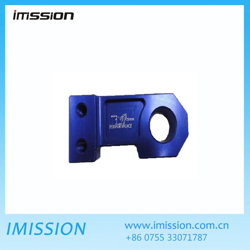 Aluminum CNC milling machining part with blue anodized 