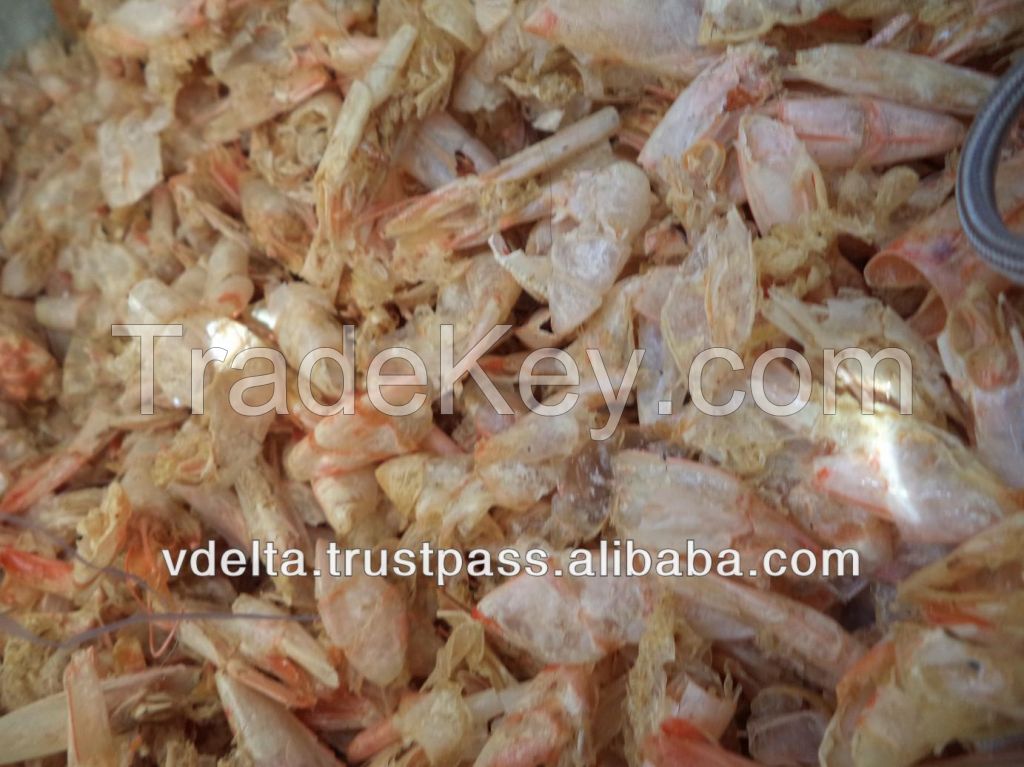 Shrimp shell with head