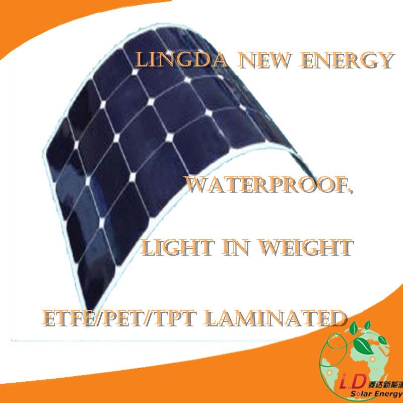 semi flexible solar panel for boat , bendable solar panel used on car,caravan,yacht