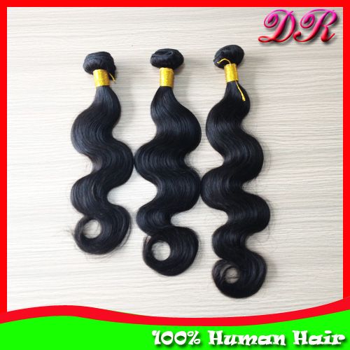 Unprocessed Brazilian Virgin Human Hair Weft Body Wave Natural Color