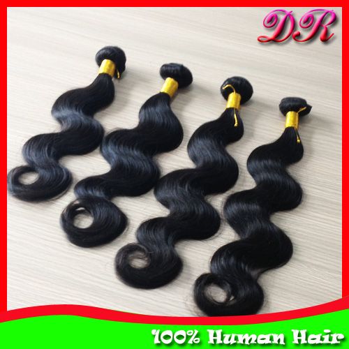 Unprocessed Brazilian Virgin Human Hair Weft Body Wave Natural Color