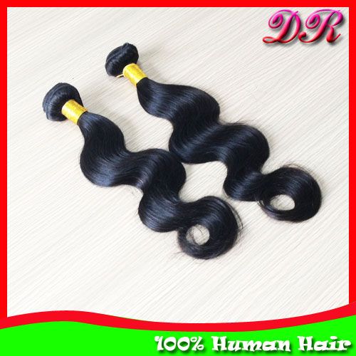 Unprocessed Brazilian Virgin Human Hair Weft Body Wave Natural Color