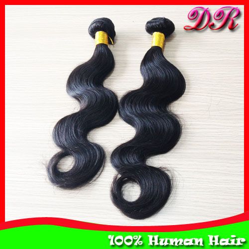 Unprocessed Brazilian Virgin Human Hair Weft Body Wave Natural Color