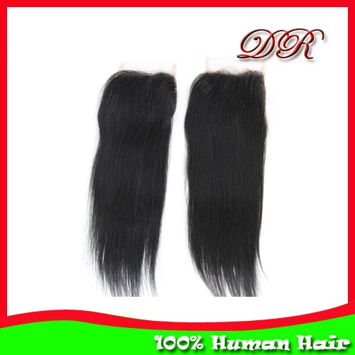 Lace Top Closure,Lace Size 3.5*4inch , Brazilian Virgin Human Hair Extension Silky Straight Hair Weave