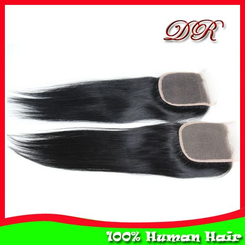 Lace Top Closure,Lace Size 3.5*4inch , Brazilian Virgin Human Hair Extension Silky Straight Hair Weave