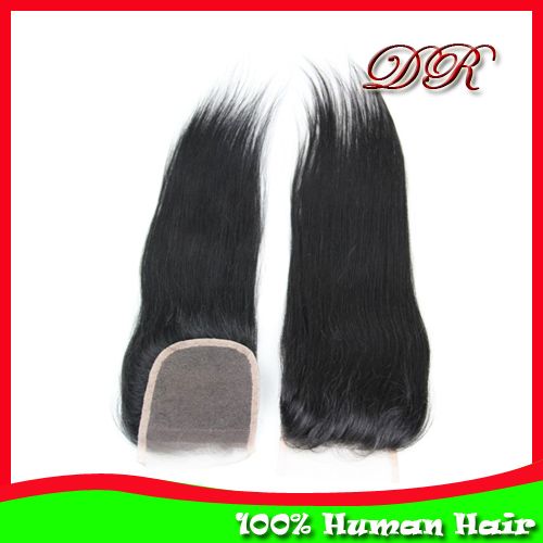 Lace Top Closure,Lace Size 3.5*4inch , Brazilian Virgin Human Hair Extension Silky Straight Hair Weave