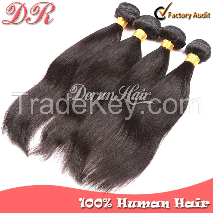 Brazilian Virgin Hair Natural Straight Human Hair Weave 100% Factory Wholesale Price Grade 5A 6A 7A Can Be Dyed And Bleached