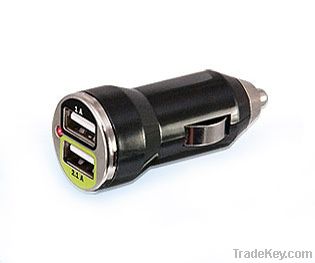 Bullet 1A/2.1A 12-24V Dual USB Car Charger