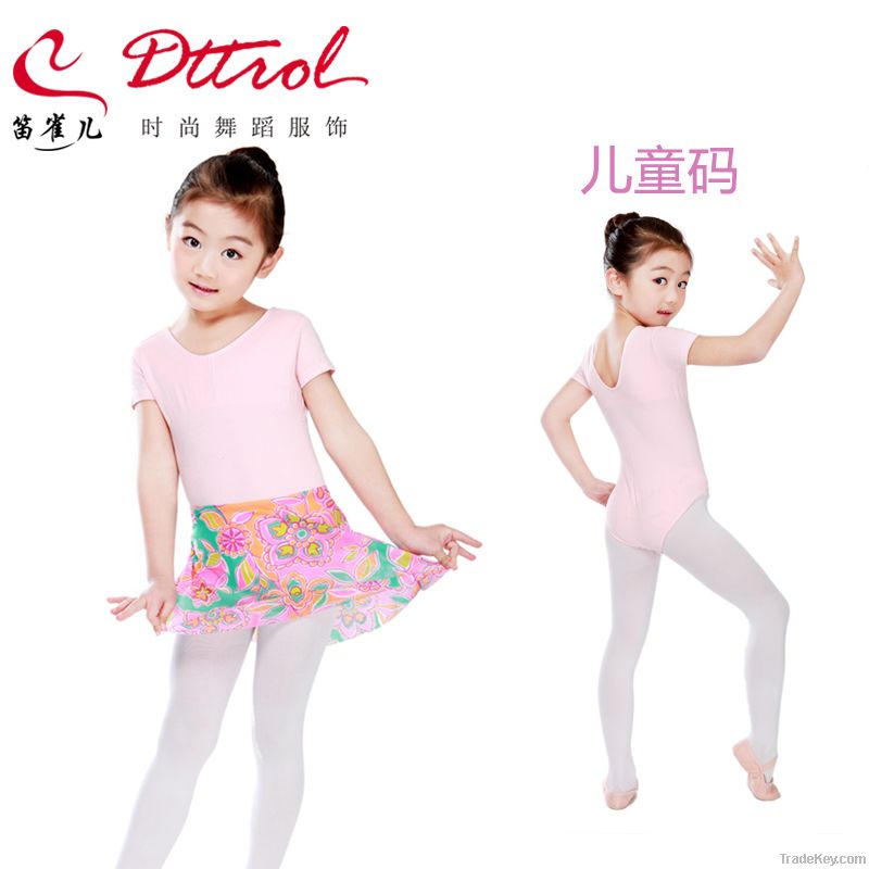 Dttrol Children Girls Short Sleeve Seamless Ballet Dance Leotard