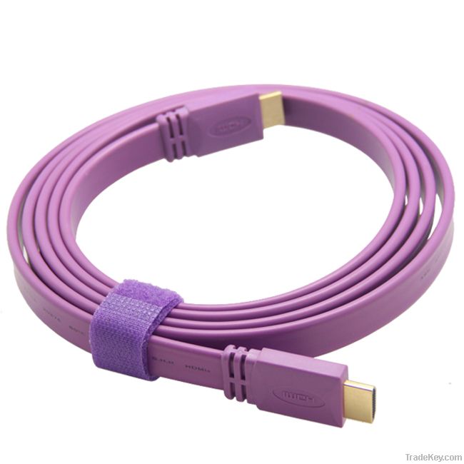 HDMI AM TO AM Flat purple cable