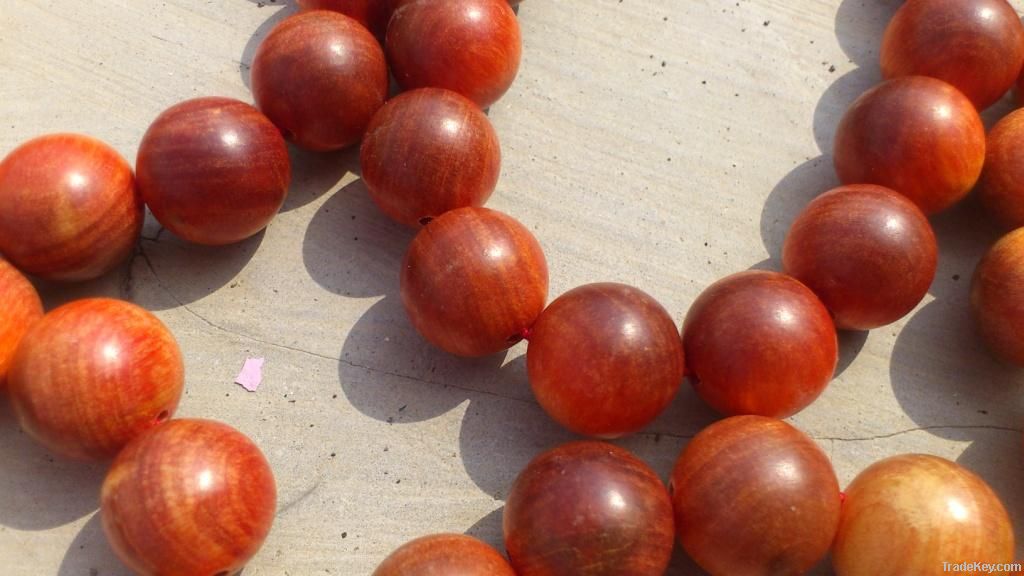 Red Agathis Wood Beads