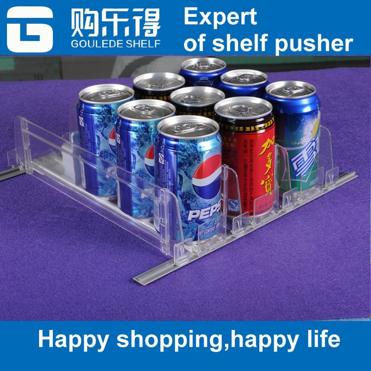 supermarket plastic shelf pusher and divider