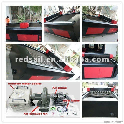 high quality flatbed laser cutter CM1325 with 130W RECI laser tube