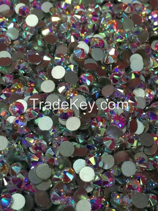 wholesale shinning ss10 ss16 ss20 ss30 hotfix crystal AB rhinestone for garment accesories