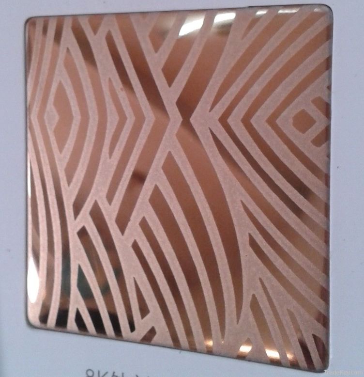 mirror etched stainless steel sheet