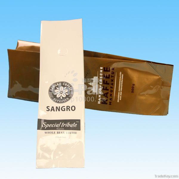 side gusset laminated coffee bags with valve