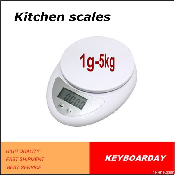 Easy to use, read 5kg digital kitchen scale for food, fruit