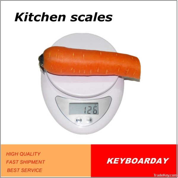 Easy to use, read 5kg digital kitchen scale for food, fruit