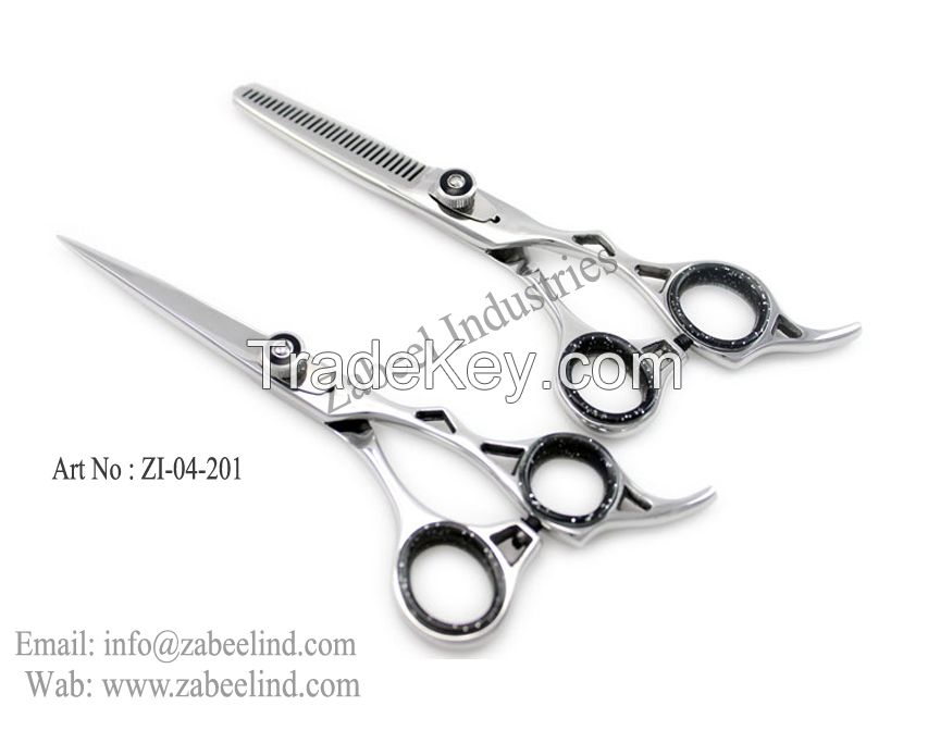 Professional Barber Hair Dressing Scissors/Thinner & Shears Set By Zabeel Industries