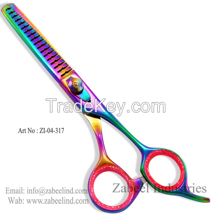 Professional Stylish Barber HairCutting Thinners, blending & Shears All Sizes &Colours Japanese Stainless Steel J2-420 & J2-440c By Zabeel Industries