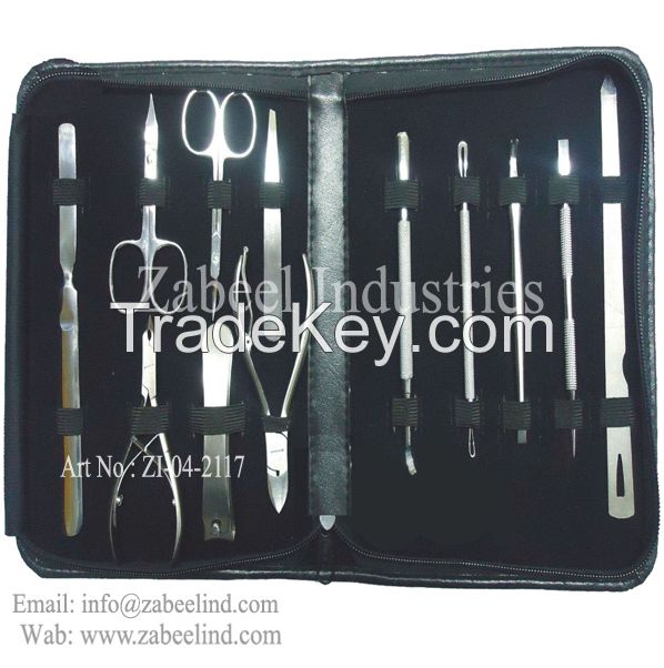 Professional Beauty Instruments Saloon Kit, Manicure, Pedicure, Shaving Instruments Barber Scissors and Thinner Japanese Stainless Steel product By Zabeel Industries