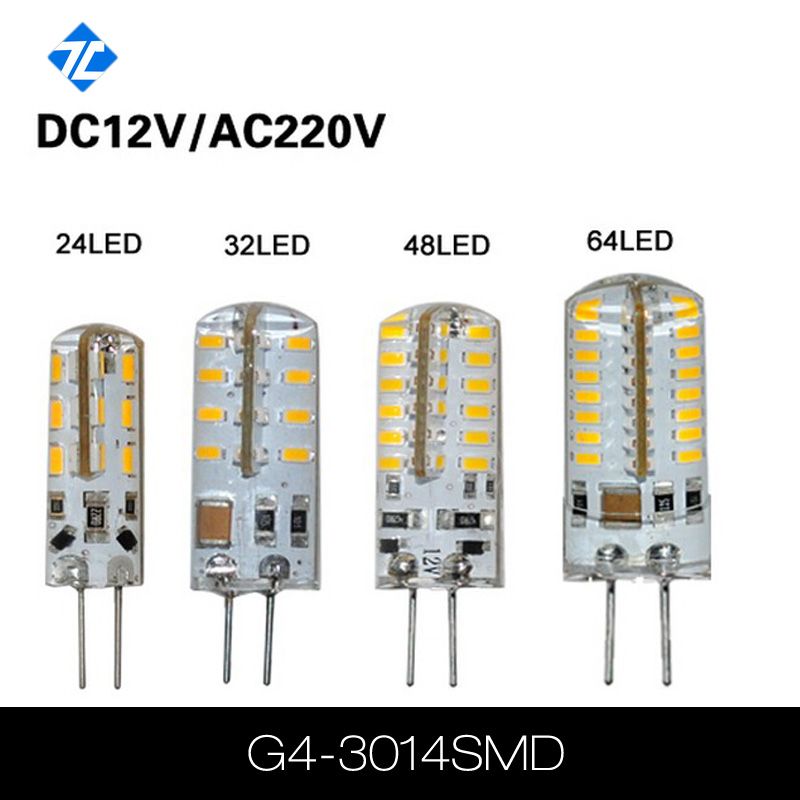 DC 12V g4 led 1.5w high lumens use 24pcs SMD 3014 LED chips best LED G4 light replace 20W halogen g4 lamp