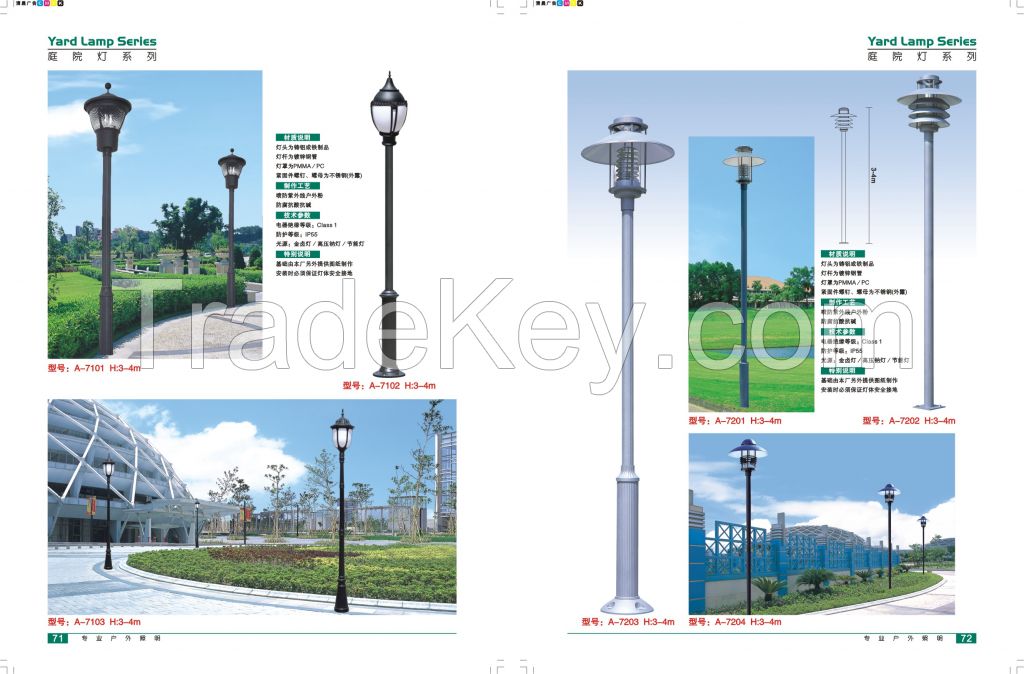 cast aluminium 8M garden lighting lamp street road durable