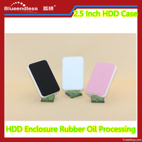 2.5 Inch Fashionable Design Aluminum HDD Encosure Rubber Oil Process
