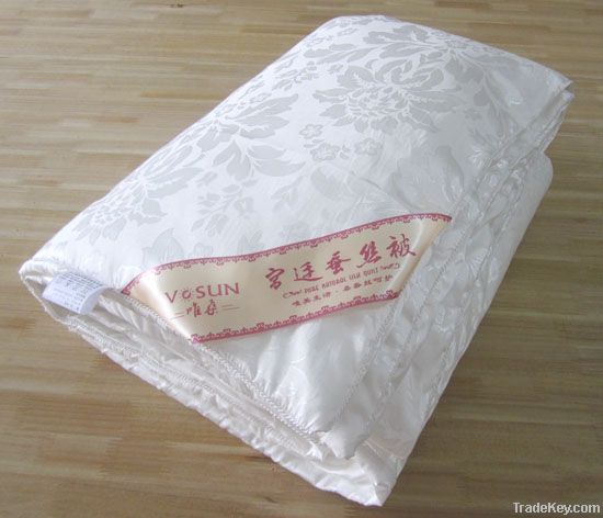 natural silk quilt, 100% mulberry silk long silk top quality