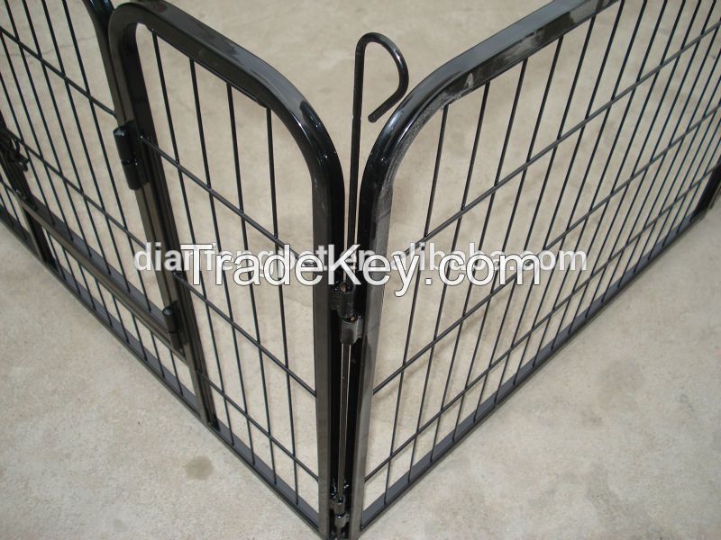 8 panels large square tube iron heavy duty dog cage
