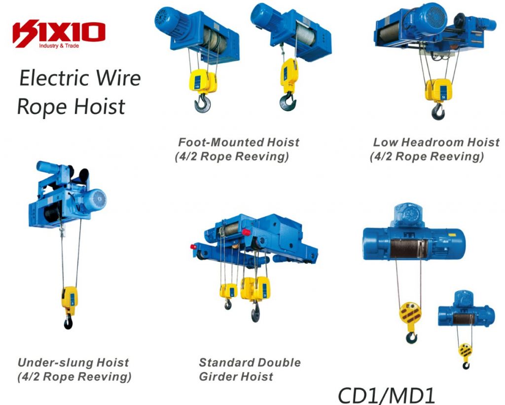 high quality CD/MD electric wire rope hoist