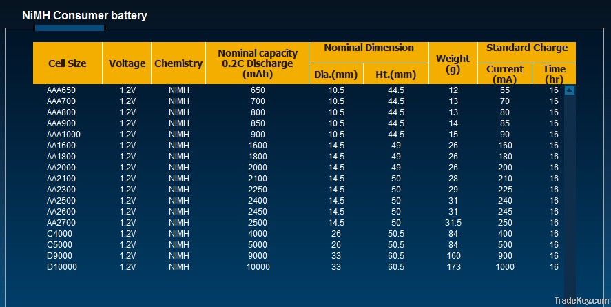 Ni-MH Industrial Battery