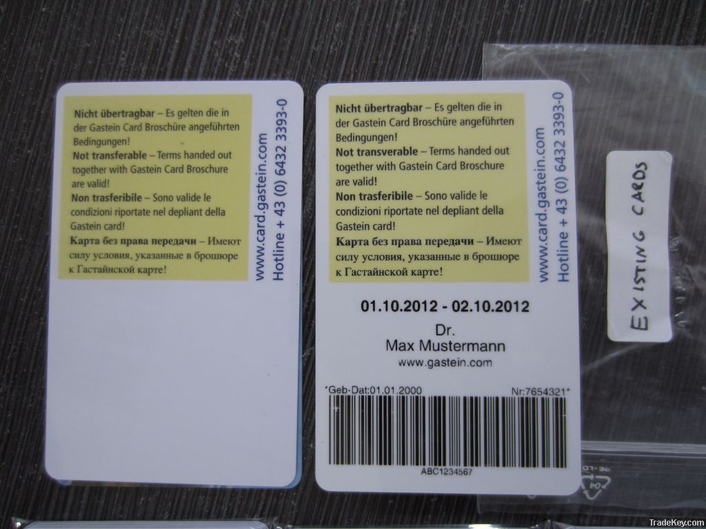 CR80 Standard Size CMYK Offset Printing PVC Barcode Card