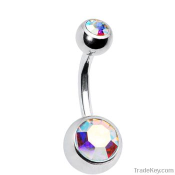 double jeweled belly rings