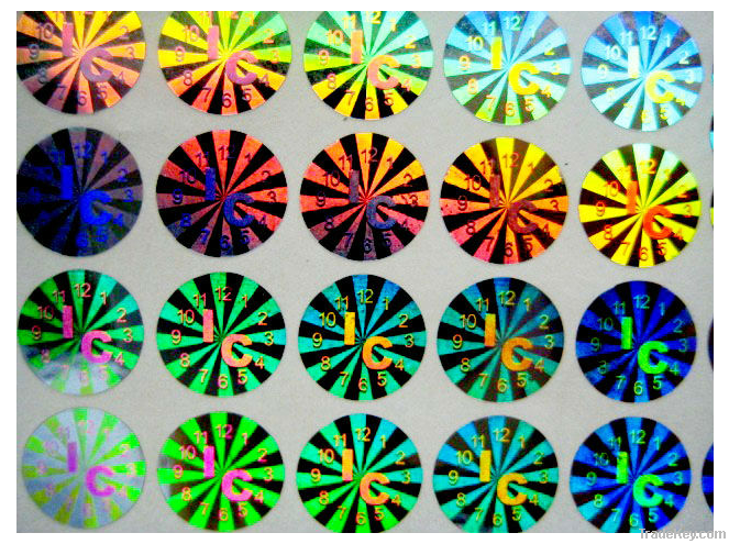 Dot matrix hologram stickers/lables