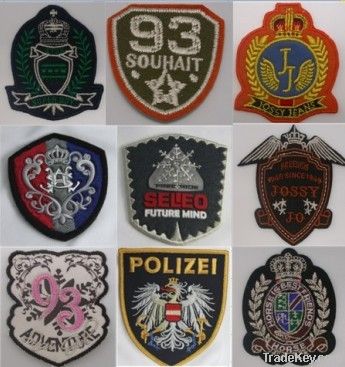 Custom sew on embroidered badges for uniforms