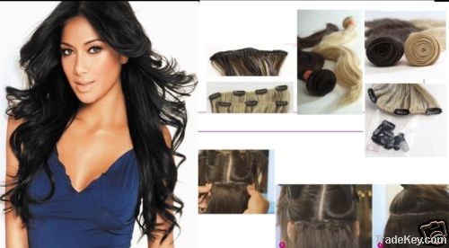 100%Brazilian remy hair extension Clip in hair