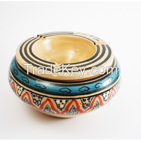 Outdoor pottery Smokeless Ashtrays  hand decorated