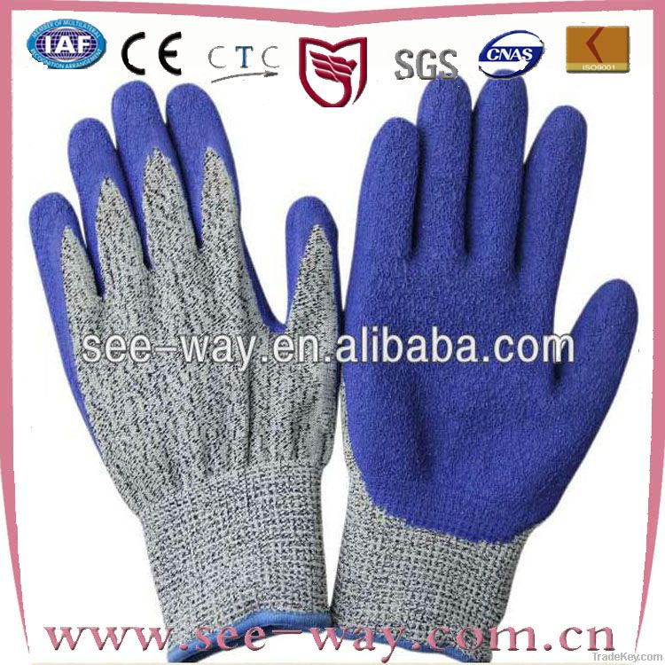 2013 Hot Protective Latex Hhpe Safety Glove